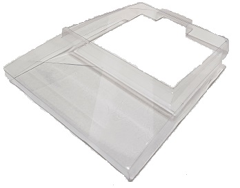 TFC-BP square pan, small clear flexible cover
